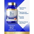 thumbnail image 3 of Suplemento de vitamina B12 Carlyle de 2500 mcg con ácido fólico, 250 tabletas, 3 of 6