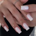 thumbnail image 2 of White Press on Nails Medium Long, Square Shaped Glue on Nails Medium,Gel Manicure Nails Pure Color Acrylic Nails Press on,Fake Nails Kit for Women and Girls Daily Wear,24PCS, 2 of 2
