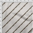 thumbnail image 4 of oneOone Cotton Silk Ivory Fabric Stripe Fabric For Sewing Printed Craft Fabric By The Yard 42 Inch Wide, 4 of 6