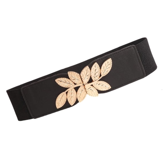 Weflink Classical Black Elastic Waist Trainer Belt Rapid Tension Control Comfort Fit For Workouts Office Outfits