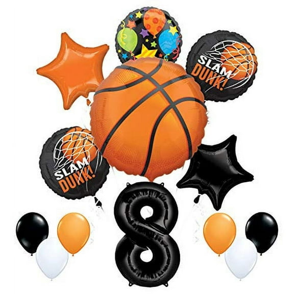 Basketball 8th Birthday Party Supplies Nothin' But Net Balloon Bouquet Decorations