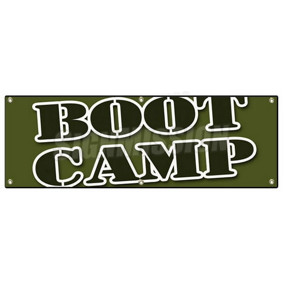 72" BOOT CAMP BANNER SIGN fitness run trainer weights gym sports extreme