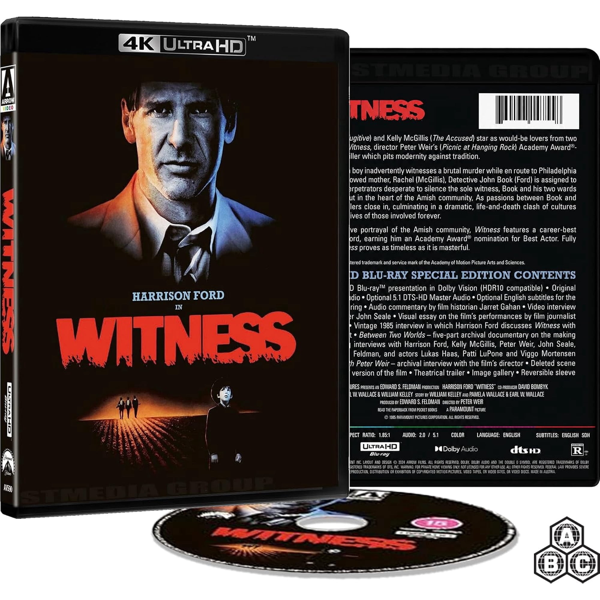 Witness (4K Ultra HD) Lukas Haas Josef Sommer Brent Jennings Patti LuPone Kelly McGillis