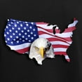 thumbnail image 3 of CafePress - Bald Eagle Over American Flag Long Sleeve T Shirt - Long Sleeve Dark T-Shirt, 3 of 4