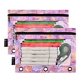 thumbnail image 5 of 2 Pack Flip Folders with Clear PVC Window Binder Pouches 3-Ring Binder Organizer for Office & Home Small Colors Shapes, 5 of 6