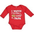 thumbnail image 3 of Inktastic I Watch Football with My Papa Boys Long Sleeve Baby Bodysuit, 3 of 5