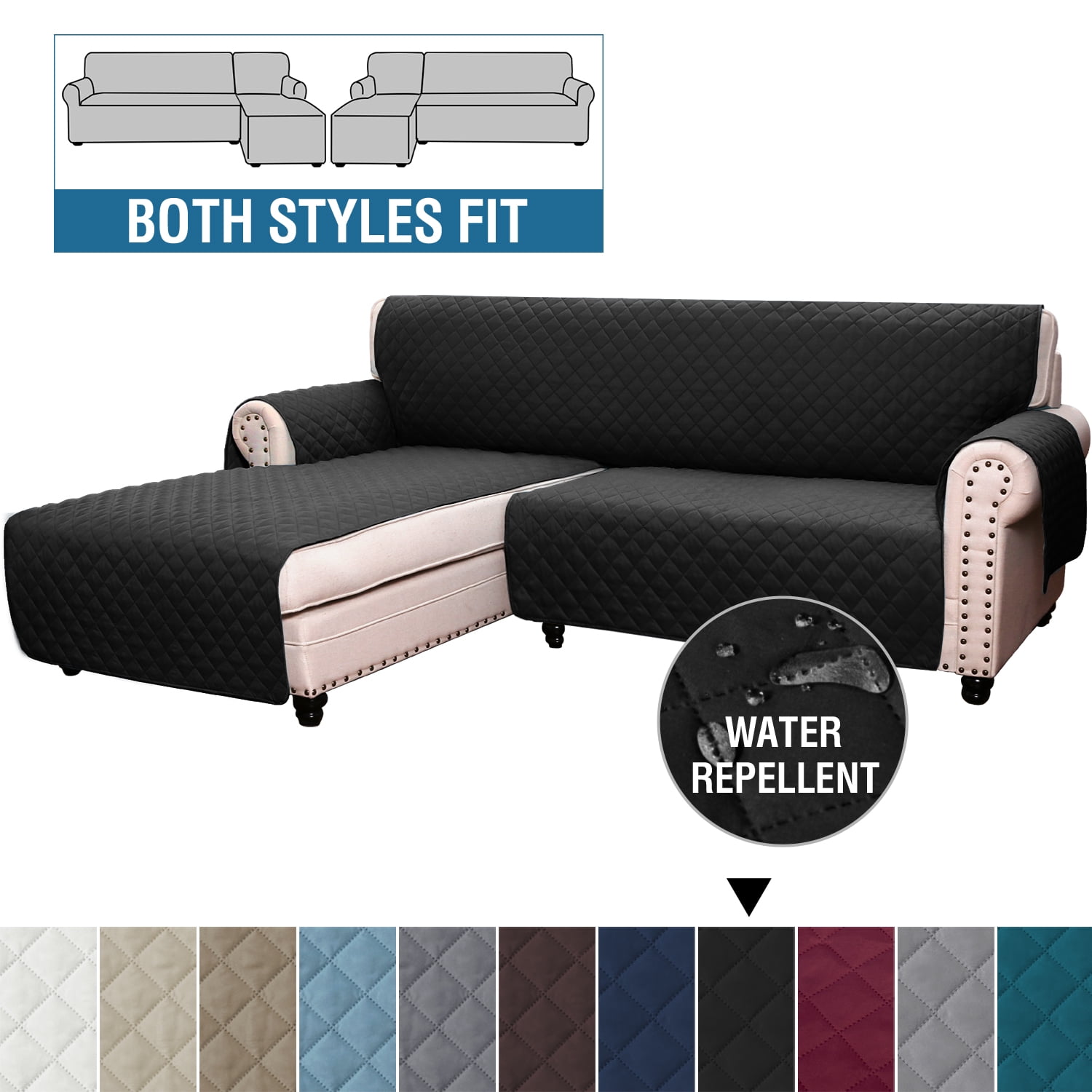 CJC L Shape Sofa Cover Sectional Couch Slipcover Chaise Lounge