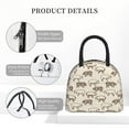 thumbnail image 5 of Ratiio Vintage Farm Pigs Print Insulated Lunch Bag Women Reusable Lunch Box with Pocket for Work Picnic Travel, 5 of 6