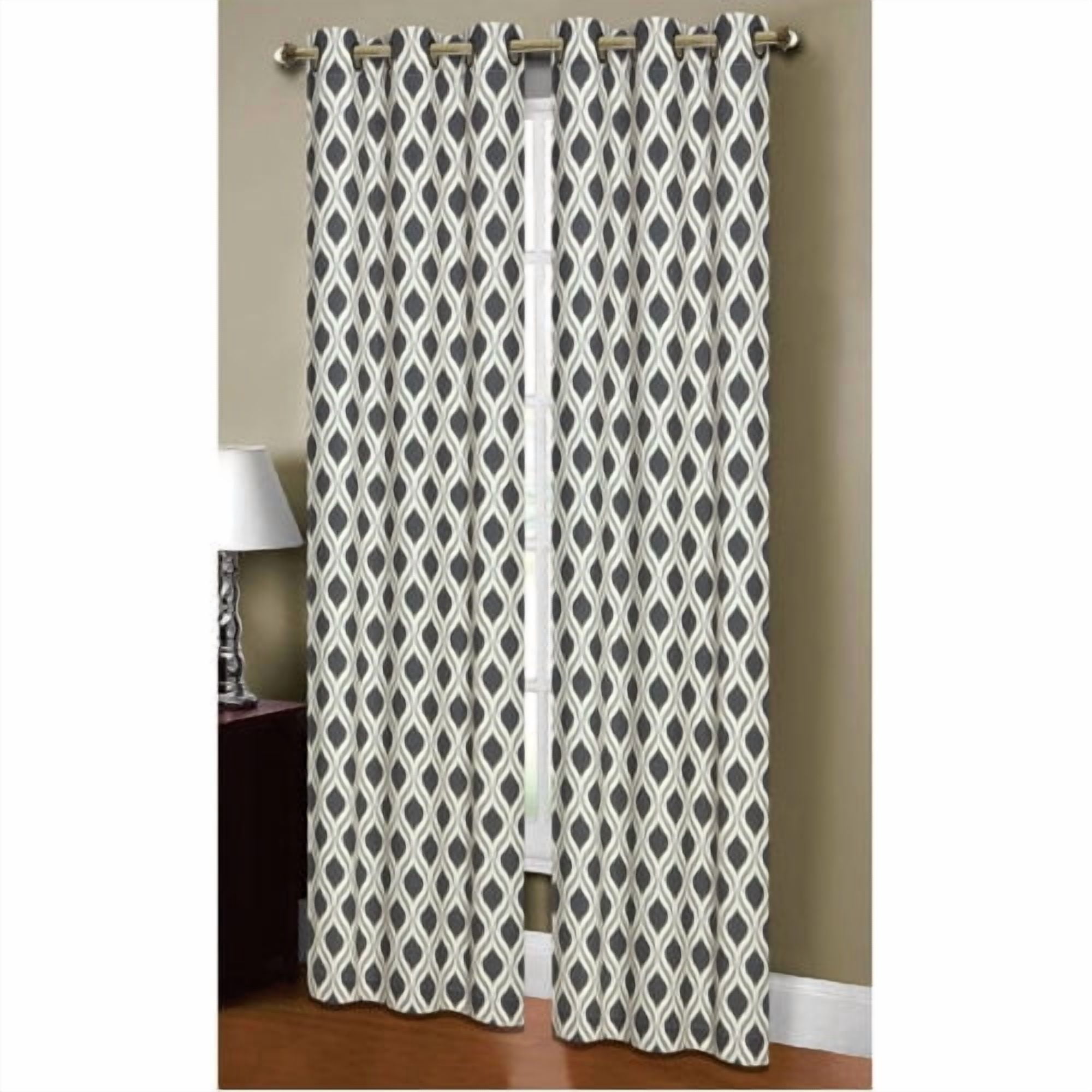Malden Printed Cotton Blend 76 x 84 in. Grommet Curtain Panel Pair