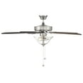 thumbnail image 3 of Trade Winds Tobias 52" 2-Light Ceiling Fan in Brushed Nickel with Clear Bubble Glass, 3 of 9