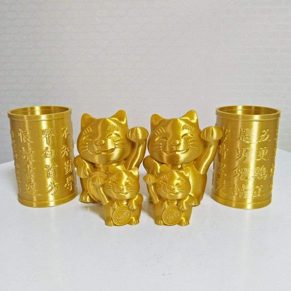 Filament Pla Soie Or Imprimante 3D 1.75Mm 1Kg 2.2Lbs Bobine Impression 3D Brillance Soyeuse Matériaux Couleur Dorée Hzst3D