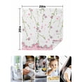 thumbnail image 4 of Pink Flowers Cloth Napkins Set of 8 Reusable Dinner Napkins, Cartoon Botanical Floral Vines Leaves Cocktail Napkin Washable Table Napkins for Wedding/Holiday Party/Baby Shower 20"x20", 4 of 7