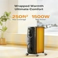 thumbnail image 2 of Basic Electric Oil Filled Radiator,black space heater, 26.10 x 14.20 x 11.00, 2 of 4