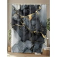thumbnail image 4 of Abstract Art Shower Curtain, Gold Grey Gradient Marble Texture Waterproof Shower Curtain Set with 12 Hooks Lightweight Washable Fabric Shower Curtains for Bathroom 36x72 Inches, 4 of 6