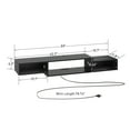 thumbnail image 5 of 59" Floating TV Stand with LED Lights & Power Outlet for 60 inch TV, Wall Mounted Media Console Entertainment Center, Black, 5 of 8