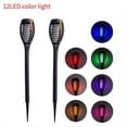 thumbnail image 2 of 4 Piezas Luces de Antorcha Solar para Decoración de Jardín 12 Luces Solares LED para Exteriores Luces Solares Impermeables Antorcha de Llama Luz Solar, 2 of 5