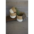 thumbnail image 2 of Kalalou Set Of Three White Dipped Seagrass Hampers With Handles A5943, 2 of 2