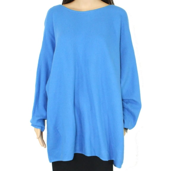 INC Womens Plus Size Dolman Sleeve Sweater Lyric Blue 3X