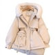 thumbnail image 4 of Chaqueta de algodón desplumada, ropa de trabajo que se ajusta a la cintura, chaqueta de algodón de plumón, chaqueta de algodón gruesa y cálida para talla pequeña, 4 of 6