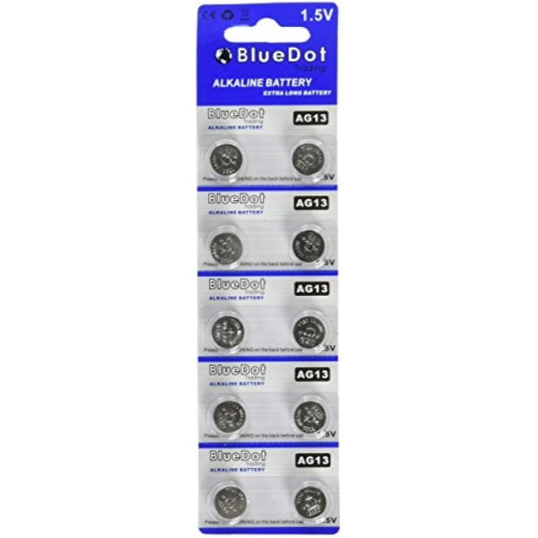Bluedot Trading Ag13 Lr44 Button Cell Battery 10 Count Walmart Com Walmart Com