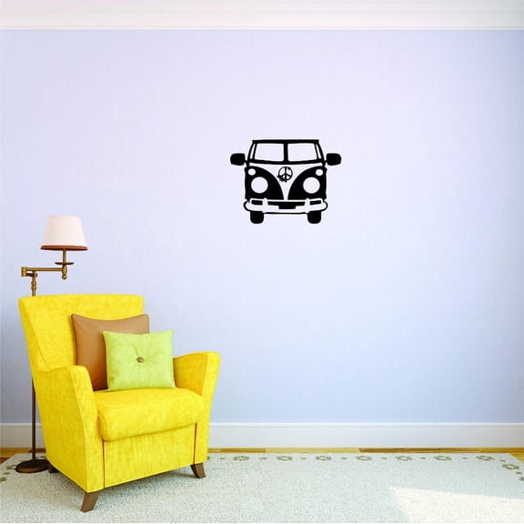 Custom Decals Bus Wall Art Size: 20 X 20 Inches Color: Black