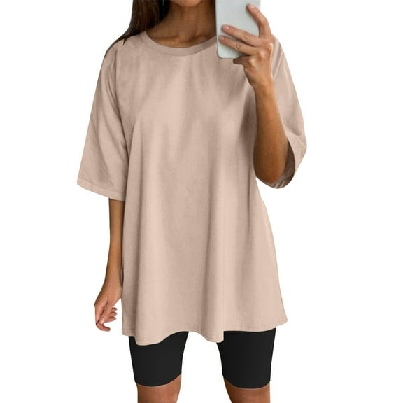 Womens Two Piece Outfits Short Sleeve Tops Short Pants Running Yoga Sport Sets