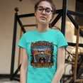 thumbnail image 3 of Tee Hunt Main Street of America T-Shirt Get Your Kicks on Route 66 Biker Women's T-Shirt Tee, Light Blue, XX-Large, 3 of 5