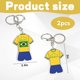 thumbnail image 3 of Yanonmyfd World Cup Keychain, 2026 World Cup Merchandise, 2 pcs for Football Enthusiasts, Team Pride Accessory with Keychains,Red, 3 of 9
