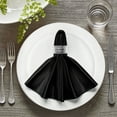thumbnail image 5 of Sm:)e 17x17 inch 4 Pack Satin Napkins for Dinner Lunch Wedding Party, Silky Smooth Washable, Black, Square, 5 of 8
