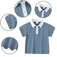 thumbnail image 4 of Kkkded Kids Toddler Boys Short-Sleeve T-Shirt 1-8 Years Baby Summer Lapel T-Shirt Tees Cotton Casual T Shirt Fashion Tops Shirt Clothes, 4 of 9