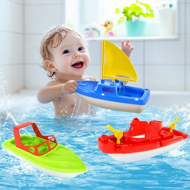 3 Pcs Toy Boat Toys for Toddlers,Speed Boat, Sailing Boat, Aircraft Carrier, Bath Toys Set for Toddlers, Kids,Birthday Gift for Boys,Girls 1-4