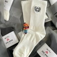 thumbnail image 3 of 2 Pairs Unisex Human Crew Socks Made Breathable Comfort Causal Athletic Socks, 3 of 9