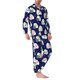 thumbnail image 2 of Balery Mom And Baby Owls Pijama para Hombre de Dos Piezas con Manga Larga, Conjunto de Dormir y Descanso Suave con Bolsillos-Medium, 2 of 7