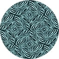 thumbnail image 1 of Ahgly Company Machine Washable Indoor Round Transitional Deep Teal Green Area Rugs, 8' Round, 1 of 7
