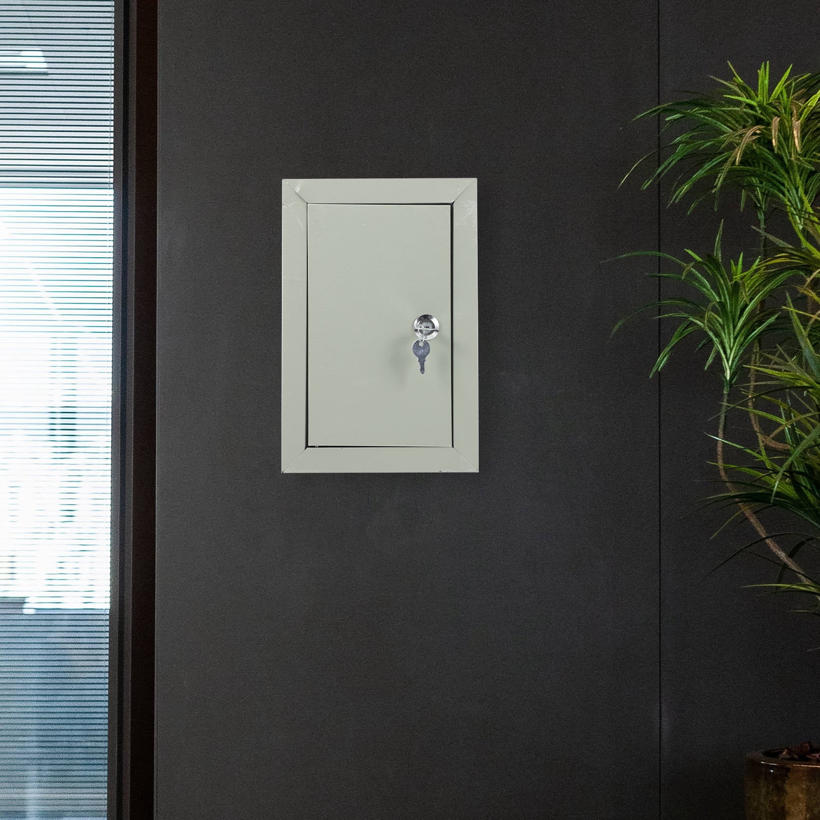 OUNONA Outdoor Breaker Box Metal Project Box Weatherproof Electrical Enclosure Light Grey