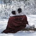 thumbnail image 5 of Outdoors Waterproof Throw Blanket with Hood, 79”x 59” Sherpa Fleece Stadium Windproof Blankets for Boat, Traveling, Camping, Football, Dogs, Outdoor Sporting Events-Machine Washable, 5 of 6