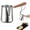 7.28×3.54 in, variant on 304 Stainless Steel Frother Pitcher, 3 Size Latte Art Milk Frothing Cup, Multi-Functional Stainless Steel Coffee Pitcher, Wooden Handle Frother Jug, Kitchen Milk Steaming Pitcher,7.28×3.54 in