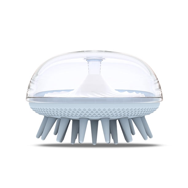 Minnieouse Masajeador de cuero cabelludo, cepillo de baño, antipicazón, manchas, depurador de raíces, masaje, cuidado corporal, suministros de Cuidado del cabello Azul