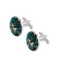 thumbnail image 2 of Mermaid Elegant Stainless Steel Mens Cufflinks for Formal Attire, Made of Silver Jewelry, Ideal Shirt Clip Accessory, 2 of 6