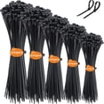 thumbnail image 1 of Cinchos de Plastico para Electricidad, Bridas de Plastico Autobloqueantes de 5 tamaños, resistentes a los rayos UV, Cintillos de Plástico Superduraderos para Oficina, Hogar, Exteriores (Negro), 1 of 4