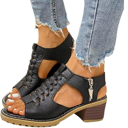 

Women s High Heel Sandals Thick Bottom Summer Ankle Strap Summer Shoes Women s Thick Heel Slingback Elegant And Comfortable Black And White Cream White Black 36