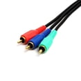 thumbnail image 6 of Cmple - 3 RCA Cable 3ft RGB Component Audio Video RCA Cables Male to Male A/V Cable For HDTV, Satellite, Home Theater - Black, 6 of 6