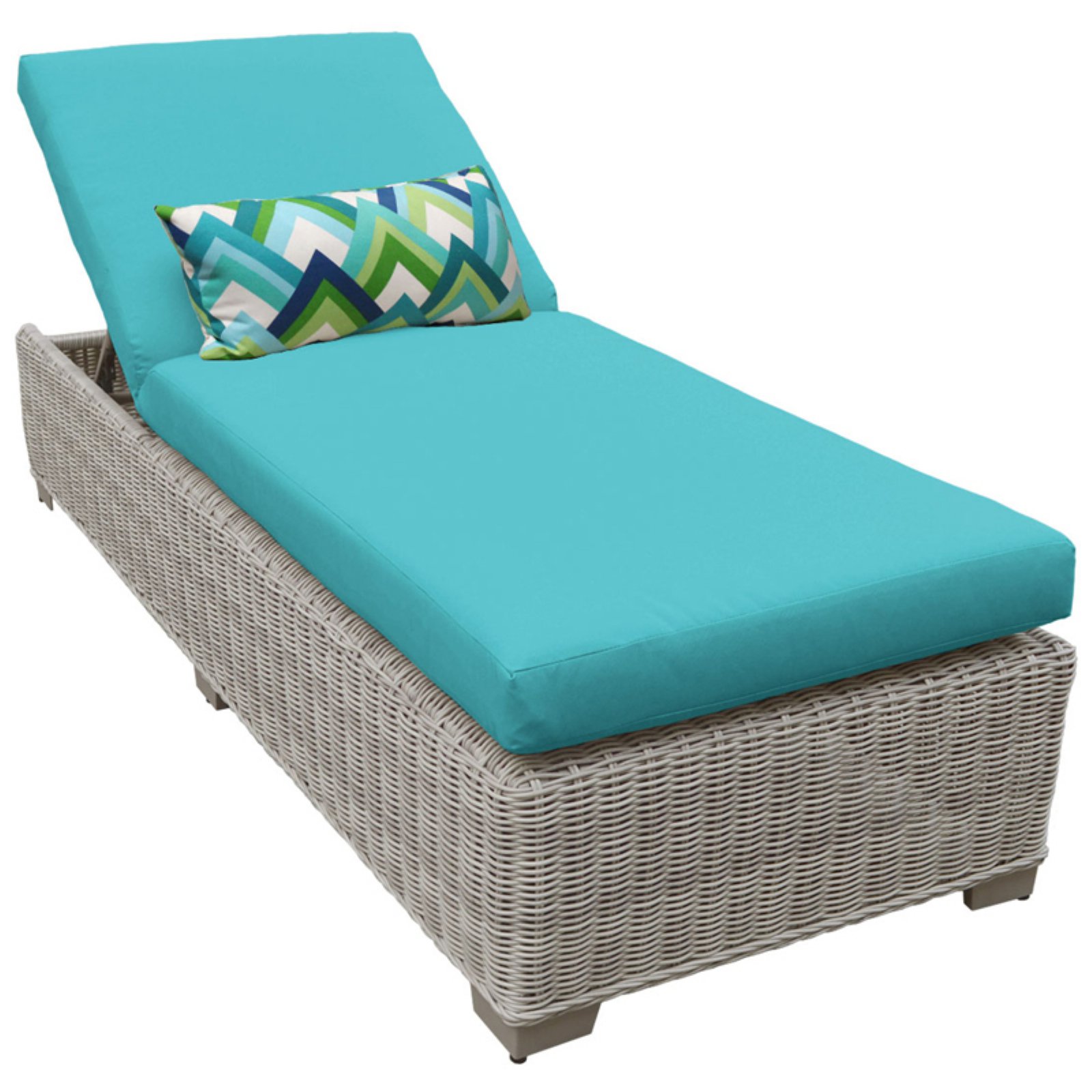 TK Classics Coast Chaise Outdoor Wicker Patio Furniture