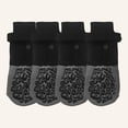 thumbnail image 5 of Unique Bargains 4 Pcs Non-Slip Dog Socks with Reflective Tapes Gray S, 5 of 7
