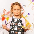thumbnail image 3 of Halloween Ghosts with Pumpkins and Stars Kids Aprons for Girls and Boys,Adjustable Neck Strap Toddler Aprons for Kids Cooking Baking,23.6"x19", 3 of 7
