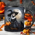 thumbnail image 4 of Personalized Beautiful Witch Accent Black Mug, Personalized Halloween Mug for Women Custom Witch Ceramic Mug, Customized Halloween Cup Gift for Her, Soul Sister, Best Friend, Woman, 4 of 5