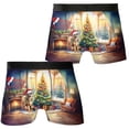 thumbnail image 3 of Merry Christmas German Shepherd Santa Hat Xmas Tree Winter Holiday All Over Print Boxer Briefs Underwear for Men Dad Alsatian Dog Lover Gifts - 01013, 3 of 6