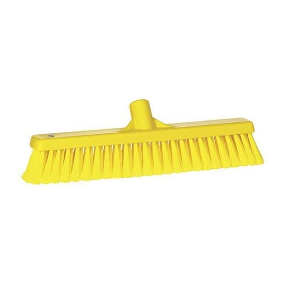 Remco 2 x 16 in Sweep Face Broom Head, Soft, Synthetic, Yellow 31786