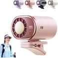 thumbnail image 1 of 2026 Car Clip On Air Conditioner Fan with LED Display - 360° Rotation, 199 Speeds Adjustable, USB Rechargeable Personal Cooling Fan (Pink), 1 of 7
