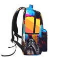 thumbnail image 3 of Fotbe Rainbow Bulldog Sunglasses Pattern Casual Backpack for School, Travel, and Outdoor Activities - Durable, Lightweight, and Comfortable, 3 of 5